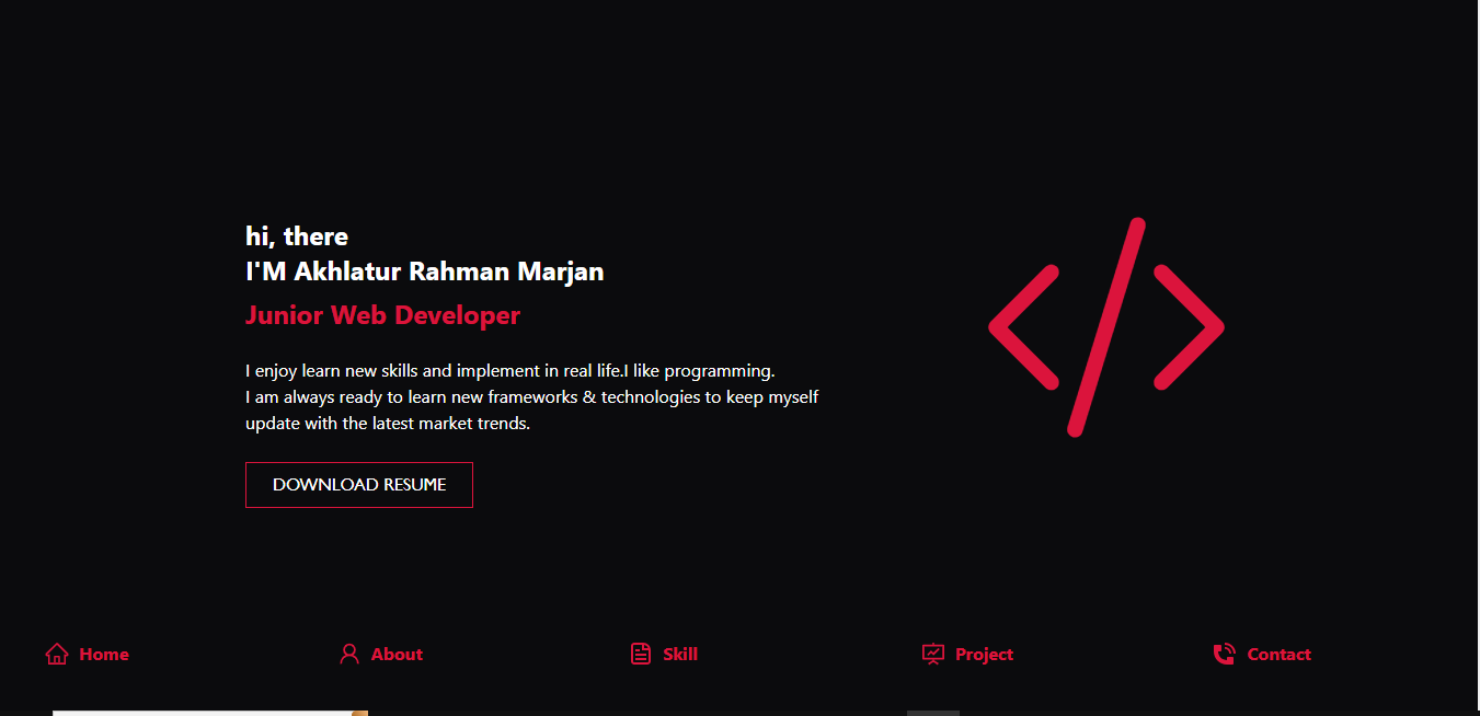 Akhlatur Rahman Marjan React Website